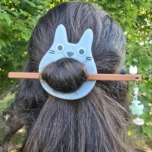 Adorable Anime Cat Bun Holder Hair Pin for Effortless Style